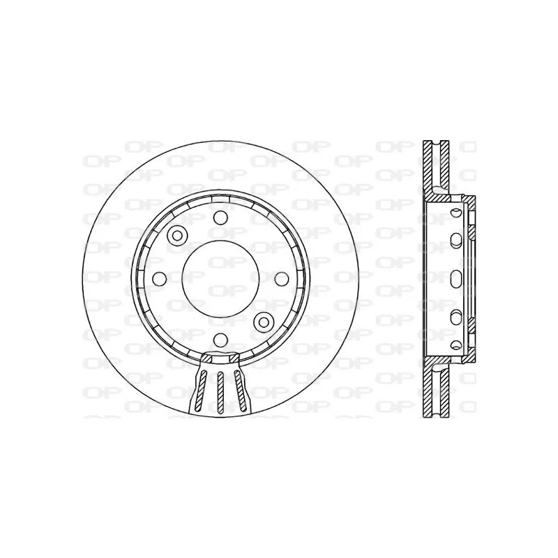 Jeu de 2 disques de frein avant OPEN PARTS BDA1886.20