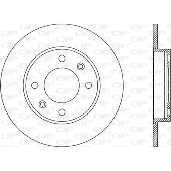 Jeu de 2 disques de frein arrière OPEN PARTS