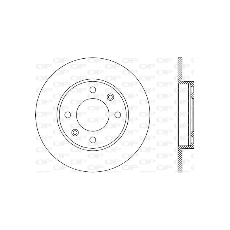 Jeu de 2 disques de frein arrière OPEN PARTS BDA1893.10