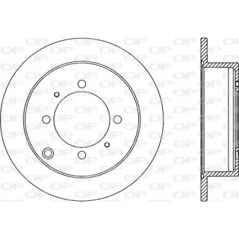 Jeu de 2 disques de frein arrière OPEN PARTS BDA1895.10