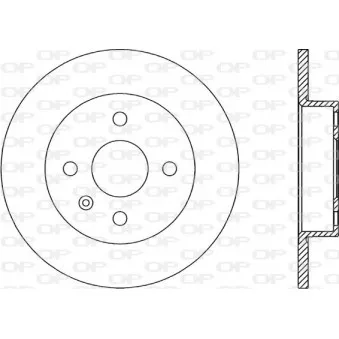 Jeu de 2 disques de frein arrière OPEN PARTS BDA1896.10