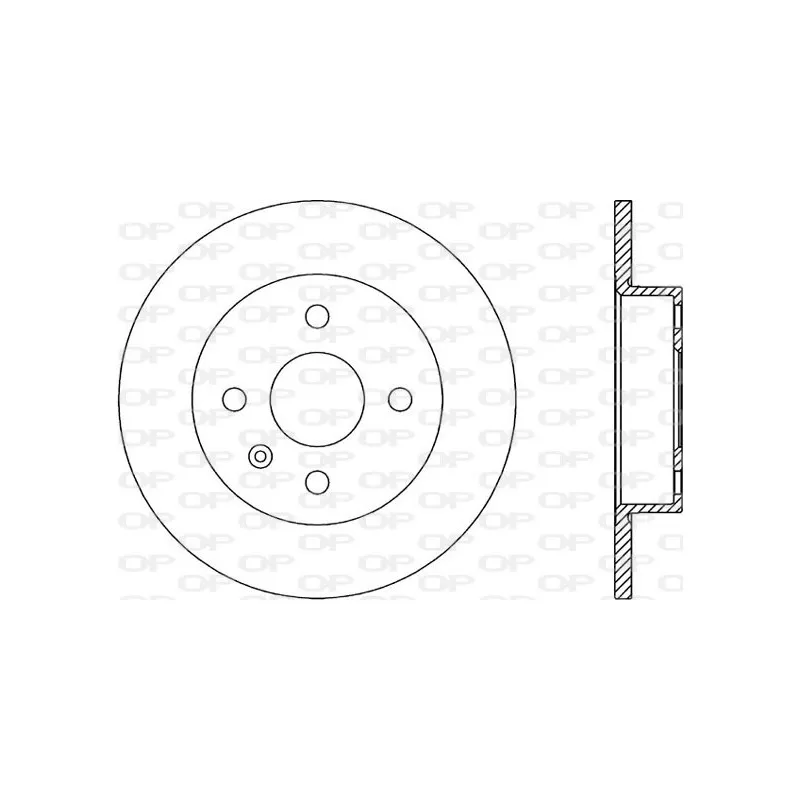 Jeu de 2 disques de frein arrière OPEN PARTS BDA1896.10