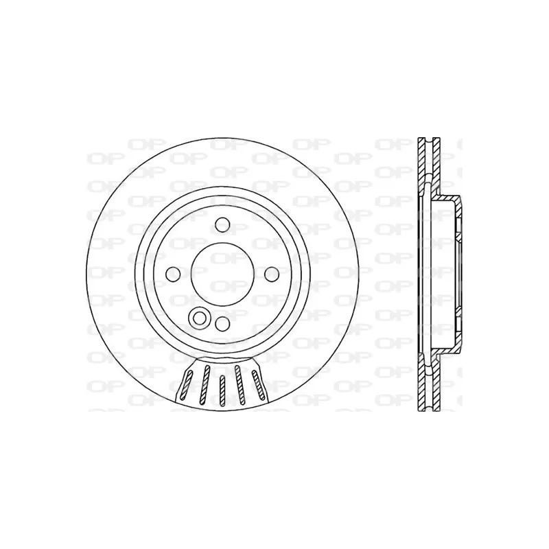 Jeu de 2 disques de frein avant OPEN PARTS BDA1902.20