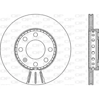 Jeu de 2 disques de frein avant OPEN PARTS BDA1904.20