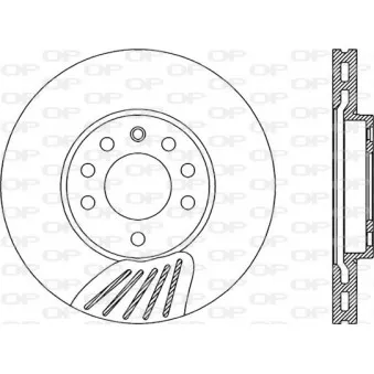Jeu de 2 disques de frein avant OPEN PARTS BDA1908.20
