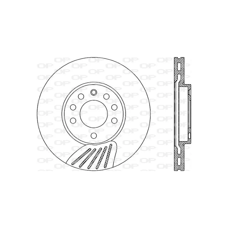 Jeu de 2 disques de frein avant OPEN PARTS BDA1908.20