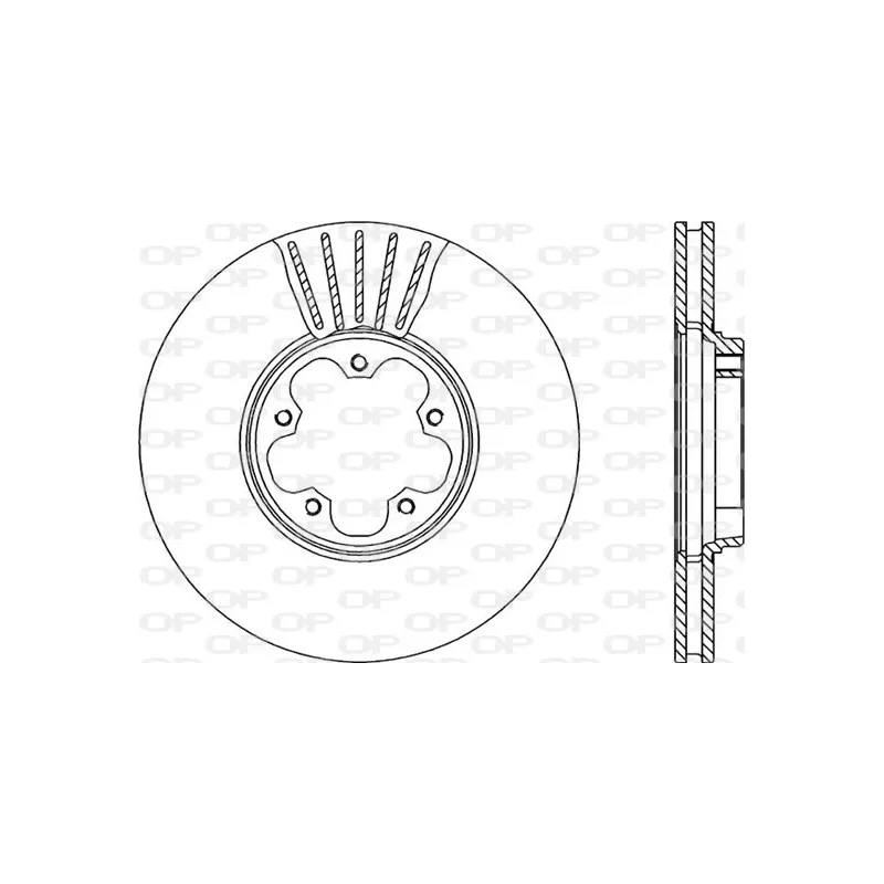 Jeu de 2 disques de frein avant OPEN PARTS BDA1947.20