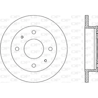 Jeu de 2 disques de frein avant OPEN PARTS BDA1950.10