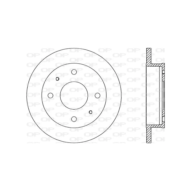 Jeu de 2 disques de frein avant OPEN PARTS BDA1950.10