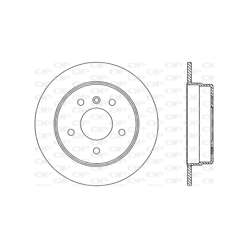 Jeu de 2 disques de frein arrière OPEN PARTS BDA1952.10