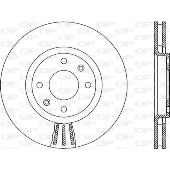 Jeu de 2 disques de frein avant OPEN PARTS BDA1955.20