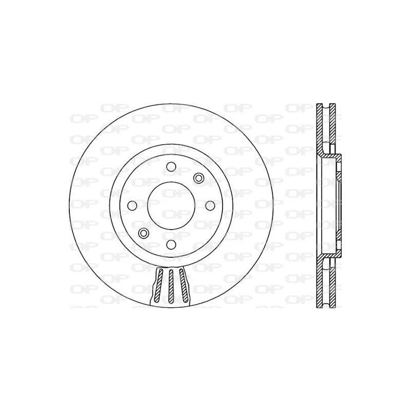 Jeu de 2 disques de frein avant OPEN PARTS BDA1955.20