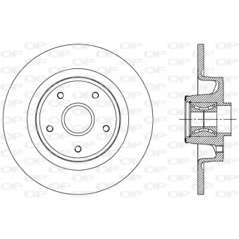 Jeu de 2 disques de frein arrière OPEN PARTS BDA1960.30