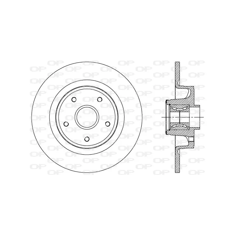 Jeu de 2 disques de frein arrière OPEN PARTS BDA1960.30