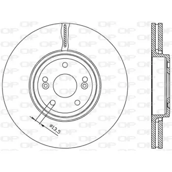 Jeu de 2 disques de frein avant OPEN PARTS BDA1961.20