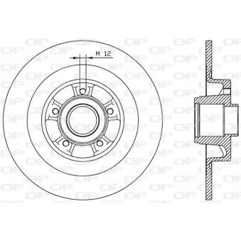 Jeu de 2 disques de frein arrière OPEN PARTS