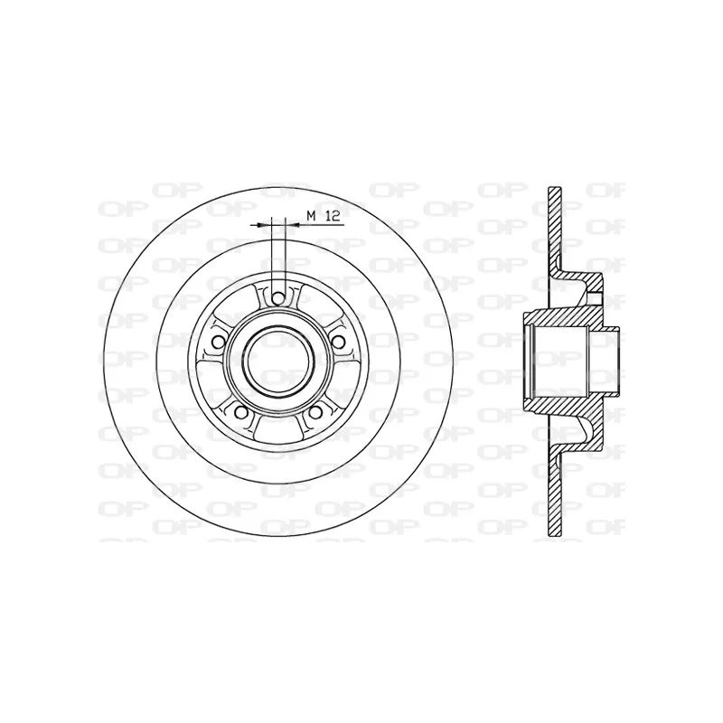Jeu de 2 disques de frein arrière OPEN PARTS BDA1962.10