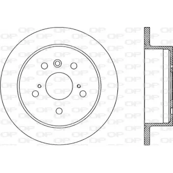 Jeu de 2 disques de frein arrière OPEN PARTS BDA1969.10