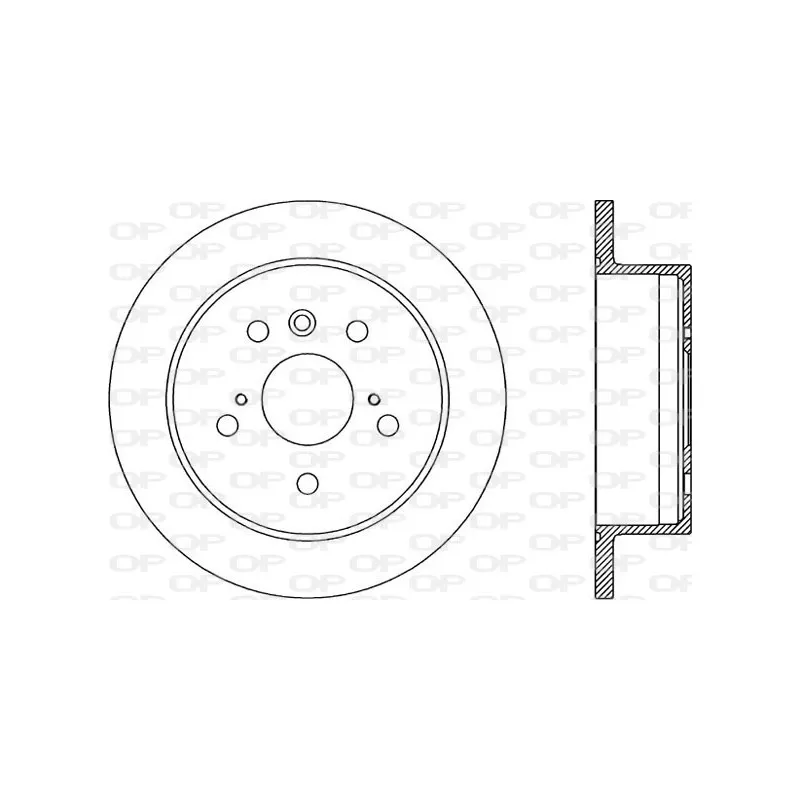 Jeu de 2 disques de frein arrière OPEN PARTS BDA1969.10