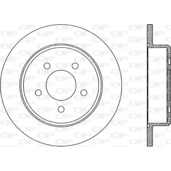 Jeu de 2 disques de frein arrière OPEN PARTS BDA1972.10