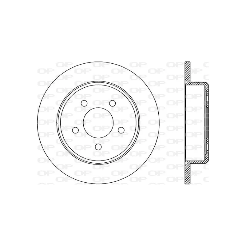 Jeu de 2 disques de frein arrière OPEN PARTS BDA1972.10