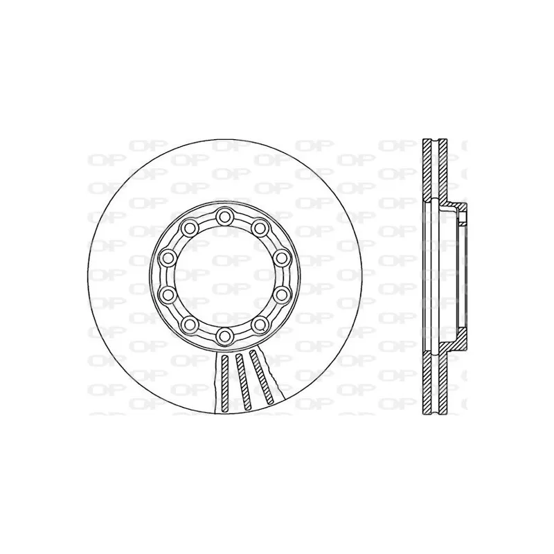 Jeu de 2 disques de frein avant OPEN PARTS BDA1974.20