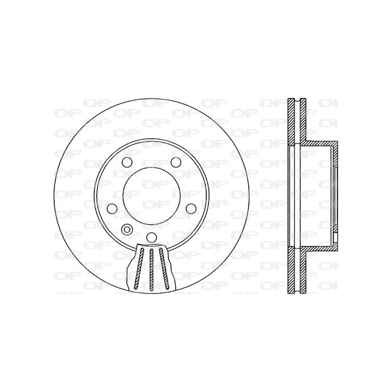 Jeu de 2 disques de frein avant OPEN PARTS BDA1979.20