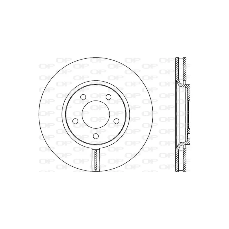 Jeu de 2 disques de frein avant OPEN PARTS BDA1981.20