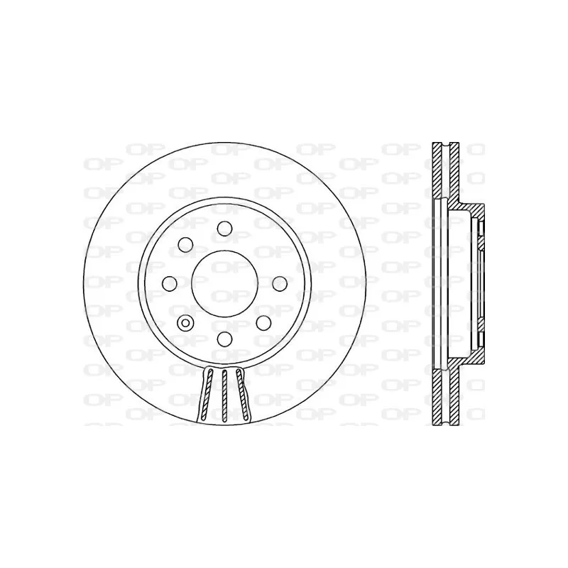 Jeu de 2 disques de frein avant OPEN PARTS BDA1984.20