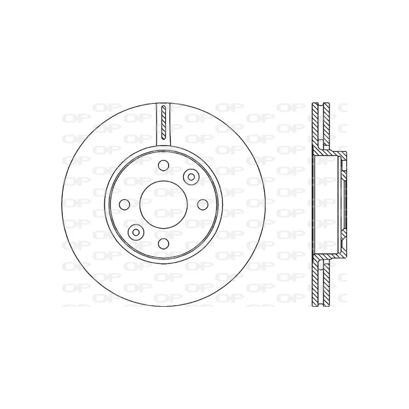 Jeu de 2 disques de frein avant OPEN PARTS BDA1985.20