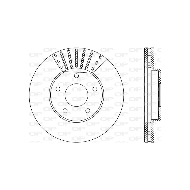 Jeu de 2 disques de frein avant OPEN PARTS BDA1986.20