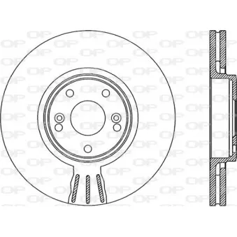 Jeu de 2 disques de frein avant OPEN PARTS BDA1999.20