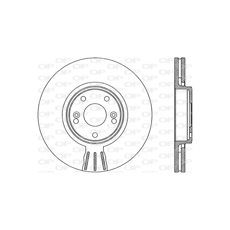 Jeu de 2 disques de frein avant OPEN PARTS BDA1999.20
