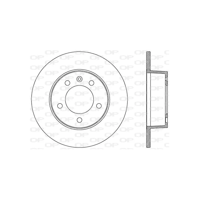 Jeu de 2 disques de frein arrière OPEN PARTS BDA2001.10