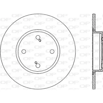 Jeu de 2 disques de frein arrière OPEN PARTS BDA2019.10