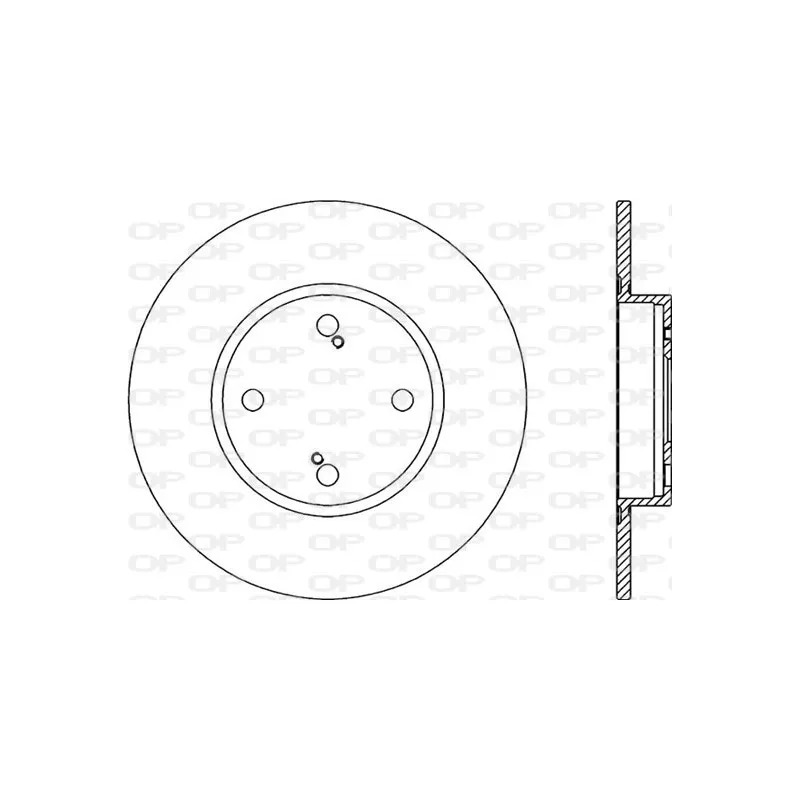 Jeu de 2 disques de frein arrière OPEN PARTS BDA2019.10