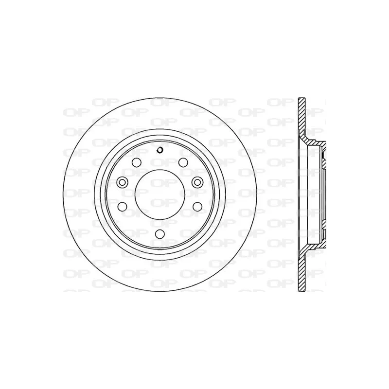 Jeu de 2 disques de frein arrière OPEN PARTS BDA2023.10