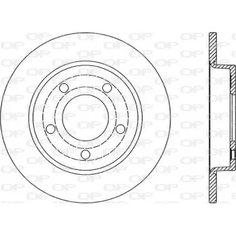 Jeu de 2 disques de frein arrière OPEN PARTS BDA2024.10