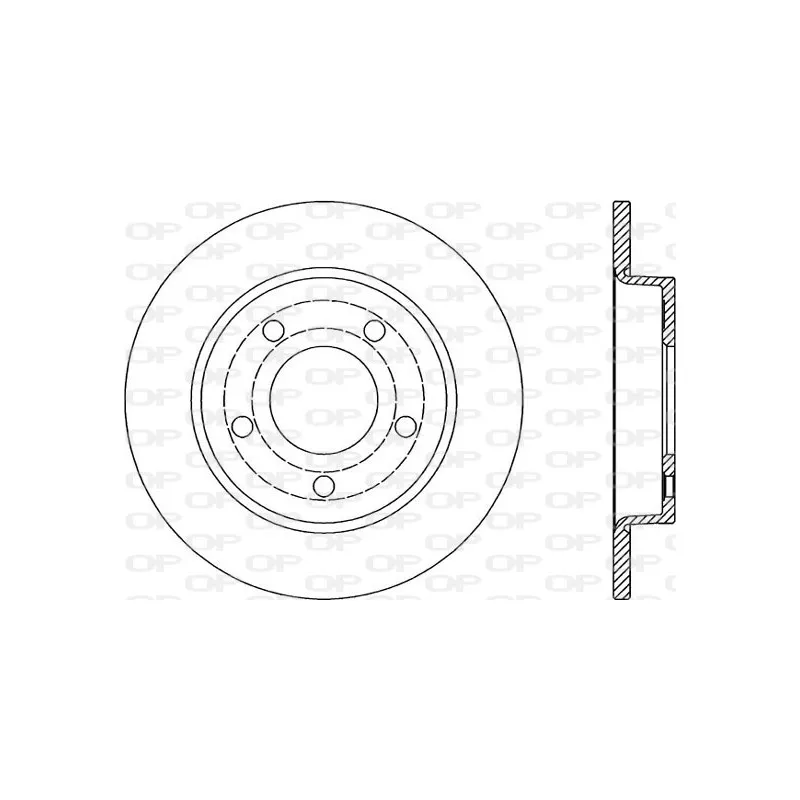Jeu de 2 disques de frein arrière OPEN PARTS BDA2024.10
