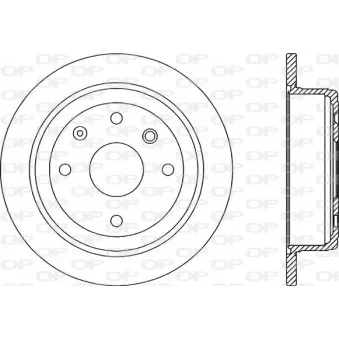Jeu de 2 disques de frein arrière OPEN PARTS BDA2025.10