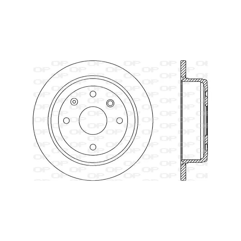 Jeu de 2 disques de frein arrière OPEN PARTS BDA2025.10