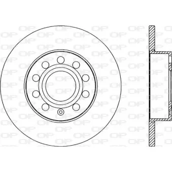 Jeu de 2 disques de frein arrière OPEN PARTS BDA2029.10