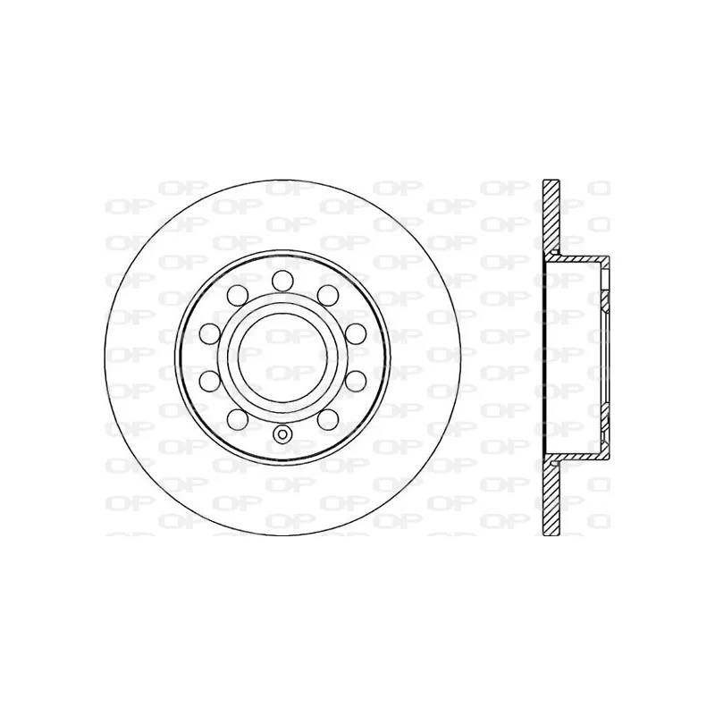 Jeu de 2 disques de frein arrière OPEN PARTS BDA2029.10