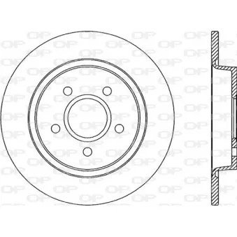 Jeu de 2 disques de frein arrière OPEN PARTS