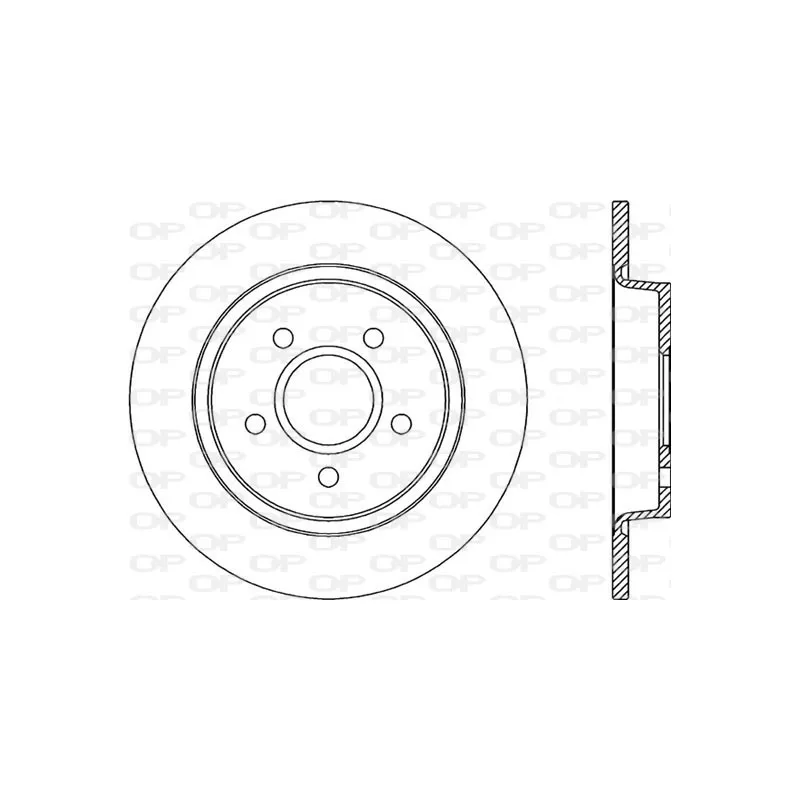 Jeu de 2 disques de frein arrière OPEN PARTS BDA2030.10