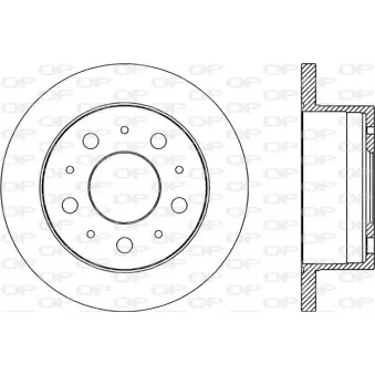 Jeu de 2 disques de frein arrière OPEN PARTS BDA2033.10