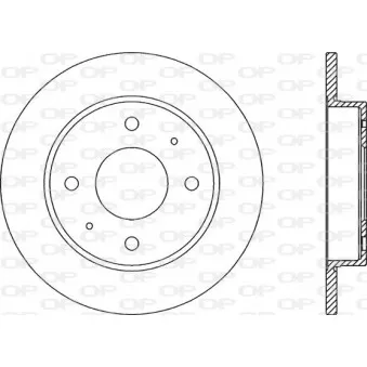 Jeu de 2 disques de frein arrière OPEN PARTS