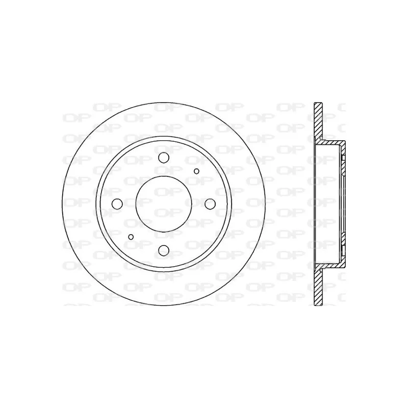 Jeu de 2 disques de frein arrière OPEN PARTS BDA2039.10