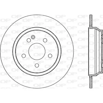 Jeu de 2 disques de frein arrière OPEN PARTS BDA2040.10