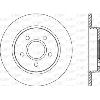 Jeu de 2 disques de frein arrière OPEN PARTS BDA2041.10